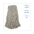 Mop Heads | Boardwalk BWK2032CCT #32 Cut-End Cotton Wet Mop Head - White (12/Carton) image number 4