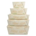Food Containers & Lids | World Centric TO-NT-3 6.25 in. x 8.7 in. x 2.5 in. 65 oz. Sugarcane No Tree Folded Takeout Containers - Natural (200/Carton) image number 2