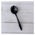 Disposable Spoons | Boardwalk BWKSOUPBLMW Mediumweight Polypropylene Plastic Soup Spoon Cutlery - Black (1000/Carton) image number 2