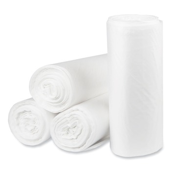 PRODUCTS | Pitt Plastics PCRH404614N Eco Strong Plus 40 in. x 46 in. 14 mic 40 Gallon Can Liners - Natural (250/Carton)