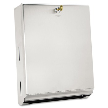 TOWEL DISPENSERS | Bobrick B-262 10.75 x 4 x 14 Surface-Mounted Paper Towel Dispenser - Stainless Steel