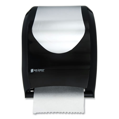 Towel Dispensers | San Jamar T1370BKSS 16.75 in. x 10 in. x 12.5 in. Tear-N-Dry Touchless Roll Towel Dispenser - Black/Silver image number 0
