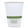 Cups | World Centric CU-PA-12D 12 oz. Double Wall Paper Hot Cups - White (1000/Carton) image number 0