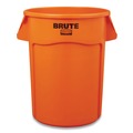 Indoor Waste Receptacles | Rubbermaid Commercial 2119308 Brute 32 gal Resin Container - Round Orange image number 0