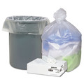 High-Density Trash Bags | Ultra Plus 1506850 33 in. x 40 in. 11 mic 33 Gallon Can Liners - Natural (100/Carton) image number 1