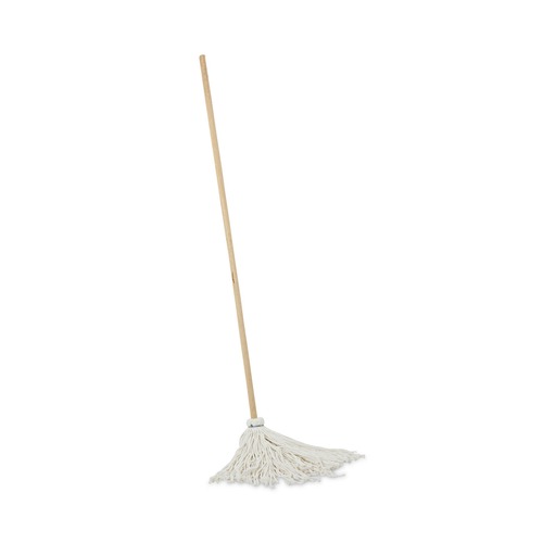 Mops | Boardwalk BWK116R 16 oz. Rayon Fiber Head Deck Mop with Wooden Handle (6/Carton) image number 0
