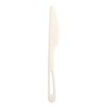 Disposable Knives | World Centric KNPS6 6.7 in. TPLA Compostable Cutlery Knife - White (1000/Carton) image number 9