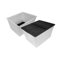 Office Boxes & Bins | Storex 00900U04C 16 Gallon 22.7 in. x 18.25 in. x 12.86 in. Storage Tote - Clear/black image number 5