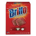 Scouring Pads & Sticks | Brillo 23310 2.5 in. x 3 in. Steel Wool Soap Pads - Gray/Pink (12/Carton) image number 4