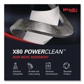 Perforated Roll & Hand Towels | WypAll 41048 8.34 in. x 16.8 in. POP-UP Box HYDROKNIT X80 Cloths - White (400/Carton) image number 3