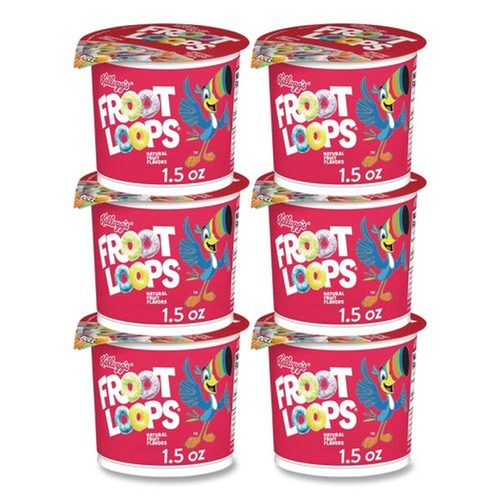 Meals & Snack Bars | Kellogg's KEE12465 Froot Loops 1.5 oz. Single-Serve Breakfast Cereal Cups (6/Box) image number 0