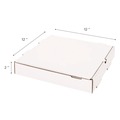 Pizza Boxes | Karat FP-PBF12W 12 in. x 12 in. x 1.97 in. Corrugated Paper Boxes - White/Brown (50/Bundle) image number 1