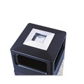 Smoking Receptacles | Safco 9470NC 15 Gallon Polyethylene/Stainless Steel Canmeleon Aggregate Panel Receptacles - Black image number 1