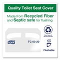 Toilet Seat Covers | Tork TC0020 14.5 in. x 17 in. Half-Fold Paper Toilet Seat Cover - White (250/Pack, 20 Packs/Carton) image number 5