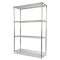 Racks & Shelving | Alera ALESW504818SR NSF Certified Industrial 4-Shelf 48 in. x 18 in. x 72 in. Wire Shelving Kit - Silver image number 2