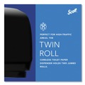 Toilet Tissue Dispensers | Scott 09608 Essential 20 in. x 6 in. x 11 in. Coreless Twin Jumbo Roll Tissue Dispenser - Black image number 7