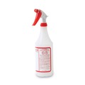 Sprayers & Pumps | Boardwalk 513155 HDPE 32 oz. Trigger Spray Bottles - Clear/Red (3/Pack) image number 2