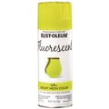 Paint & Paint Supplies | Rust-Oleum 342571 Specialty Fluorescent Spray Paint, Flat Fluorescent Yellow, 11 oz Aerosol Can, 6/Carton image number 1