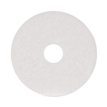 Boardwalk BWK4015WHI 15 in. Diameter Polishing Floor Pads - White (5/Carton)