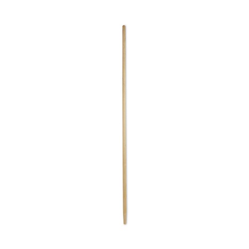 Handles & Braces | Boardwalk BWK125 1/1/8 in. x 60 in. Tapered End Lacquered Hardwood Broom Handle - Natural image number 0