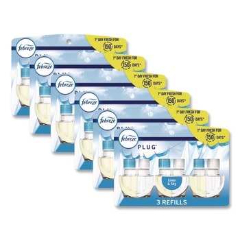 Febreze 80781115 2.63 oz. PLUG Air Freshener Refills - Linen and Sky (6 Packs/Carton)