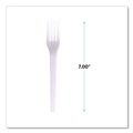 Disposable Forks | Eco-Products EP-S017-W Individually Wrapped Plantware CPLA Cutlery Fork - White (1000/Carton) image number 3