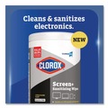 Cleaning Cloths & Wipes | Clorox 60724 CloroxPro ScreenPlus 6 in. x 8 in. Sanitizing Wipes - Citrus Blend White (6/Carton) image number 4