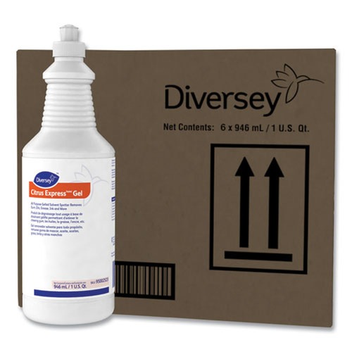 Carpet Cleaners | Diversey Care 95002523 32 oz. Squeeze Bottle Citrus Express Gel Spotter - Citrus Scent (6/Carton) image number 0