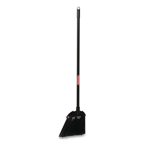 Brooms | Rubbermaid Commercial FG637400BLA 35 in. Angled Lobby Broom with Poly Bristles - Black image number 0