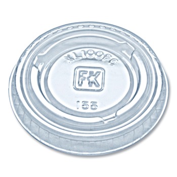 Fabri-Kal 9505082 Portion Cup Lids Fits 0.75 oz. to 1 oz. Portion Cups - Clear (20/Carton)