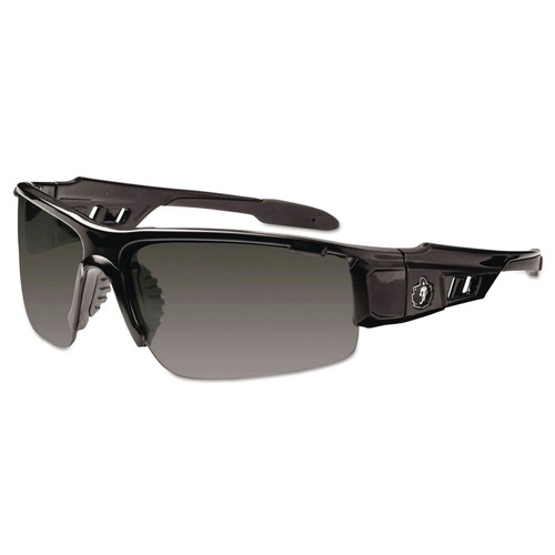 Safety Glasses | Ergodyne 52030 Skullerz Dagr Nylon/Polycarb Safety Glasses - Black Frame/Smoke Lens image number 0
