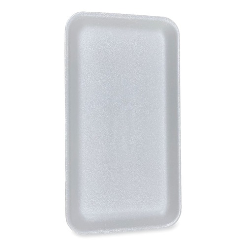Food Containers & Lids | GEN 1525WH 14.5 in. x 8 in. x 0.75 in. #1525 Meat Trays - White (250/Carton) image number 0