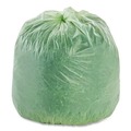 Repro Trash Bags | Stout by Envision E2430E85 13 Gallon 0.85 mil 24 in. x 30 in. EcoSafe-6400 Bags - Green (45/Box) image number 0
