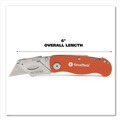 Knives & Multi-Purpose Tools | Great Neck 74201 3.5 in. Aluminum Handle Quick Change Lock Back Utility Knife - Orange image number 1