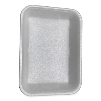 GEN 4PWH 9.5 in. x 7.19 in. x 1.2 in. #4P Meat Trays - White (500/Carton)