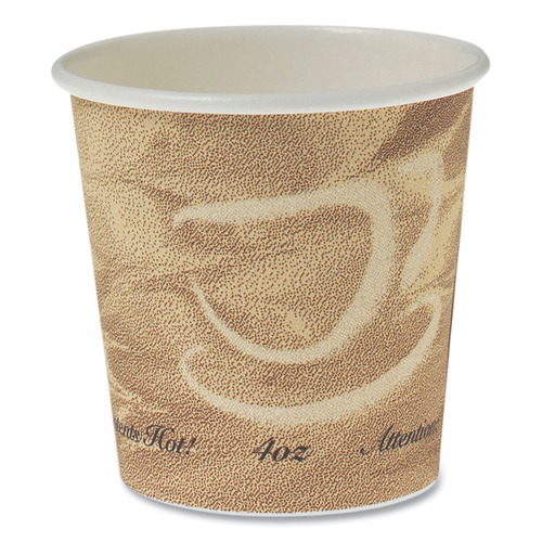 Cups | SOLO 374MS-0029 4 oz. Mistique Design Single Sided Poly Paper Hot Cups (1000/Carton) image number 0