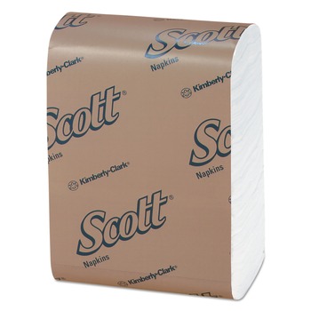 Scott 98720 12 in. x 7 in. 1-Ply Low-Fold Dispenser Napkins - White (8000/Carton)