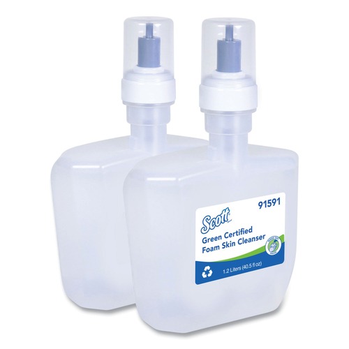 Soap Refills | Scott 91591 1200 ml Essential Green Certified Unscented Foam Skin Cleanser (2/Carton) image number 0