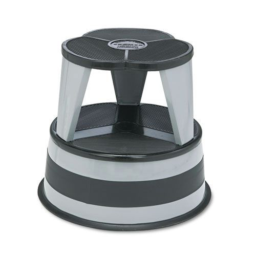 Step Stools & Ladders | Cramer 100182 16 in. Diameter x 14.25 in. h Kik-Step Steel 2-Step Stool - Slate image number 0
