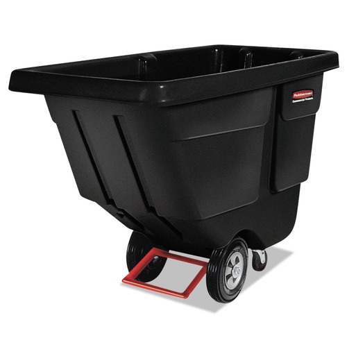 Carts & Trucks | Rubbermaid Commercial FG130400BLA 202 gal. 450 lbs. Capacity Plastic Rotomolded Tilt Truck - Black image number 0