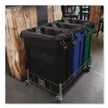 Indoor Waste Receptacles | Rubbermaid Commercial 1955959 16 Gallon Slim Jim with Venting Channels - Plastic, Black image number 3