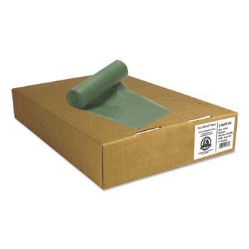 PRODUCTS | Heritage L7658TE ER1 Eco Blend Max 38 in. x 58 in. 0.8 mil 60 Gallon Can Liners - Green (20 Bags/Roll, 5 Rolls/Carton)