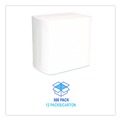 Dispenser Napkins | Boardwalk BWK6000INTW 6.3 in. x 8.5 in. 1-Ply Interfold Napkins - White (12/Carton) image number 5