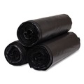 High-Density Trash Bags | Inteplast Group S404822K 45 gal. 22 microns 40 in. x 48 in. High-Density Interleaved Commercial Can Liners - Black (25 Bags/Roll, 6 Rolls/Carton) image number 3