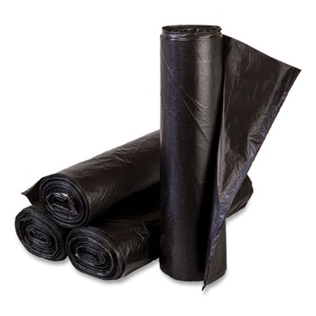 HIGH DENSITY TRASH BAGS | Inteplast Group EC242406K High-Density 10 gal. 6 microns Commercial Can Liners - Black (1000/Carton)