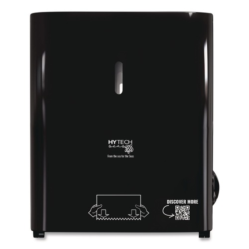 Towel Dispensers | Papernet 419484 12.4 x 9.3 x 16.5 Hy Tech Manual Towel Dispenser - Black (1/Carton) image number 0