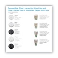 Cup Lids | Dixie D9542 10 oz. - 20 oz. Hot Cups Drink-Thru Dome Lids - White (100/Pack) image number 3