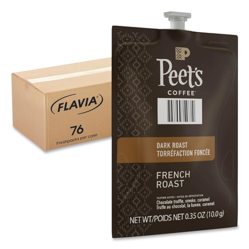 Coffee - Caffeinated | FLAVIA 48036 0.35 oz. Pouch Peet's Coffee Freshpack - French Roast (76/Carton) image number 0