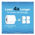 Toilet Tissues | Cottonelle 55699 Ultra CleanCare 1-Ply Septic Safe Mega Rolls Strong Tissue Toilet Paper - White (36/Carton) image number 6