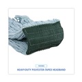 Mop Heads | Boardwalk BWK1400MCT EchoMop with Looped-End Synthetic/Cotton Wet Mop Head - Medium, Blue (12/Carton) image number 8